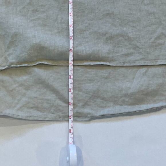 Ellen Tracy Tan/Beige/Neutral Linen Short Sleeve 1/4 Zip Tunic/Shirt/Top, XL - Picture 15 of 16